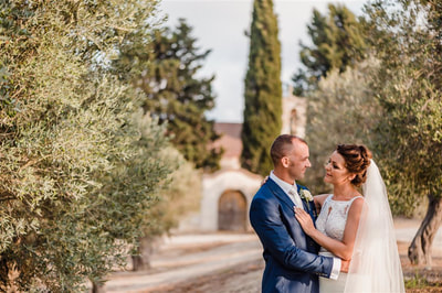Married in a Cyprus courtyard garden by the Anglican Church of Paphos